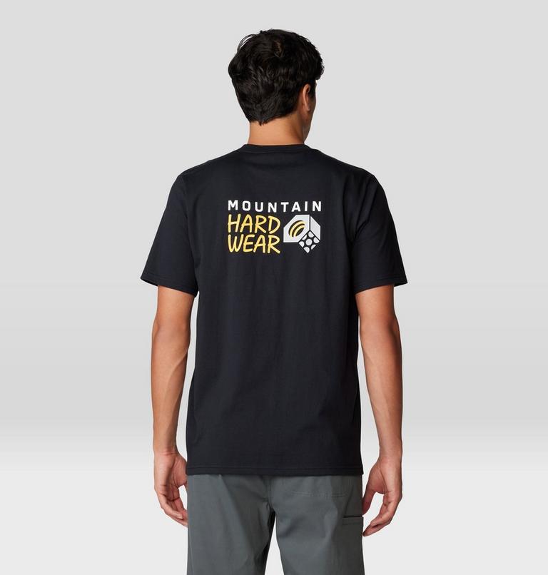 Men's MHW Box Logo Short Sleeve, Color: Black, image 2
