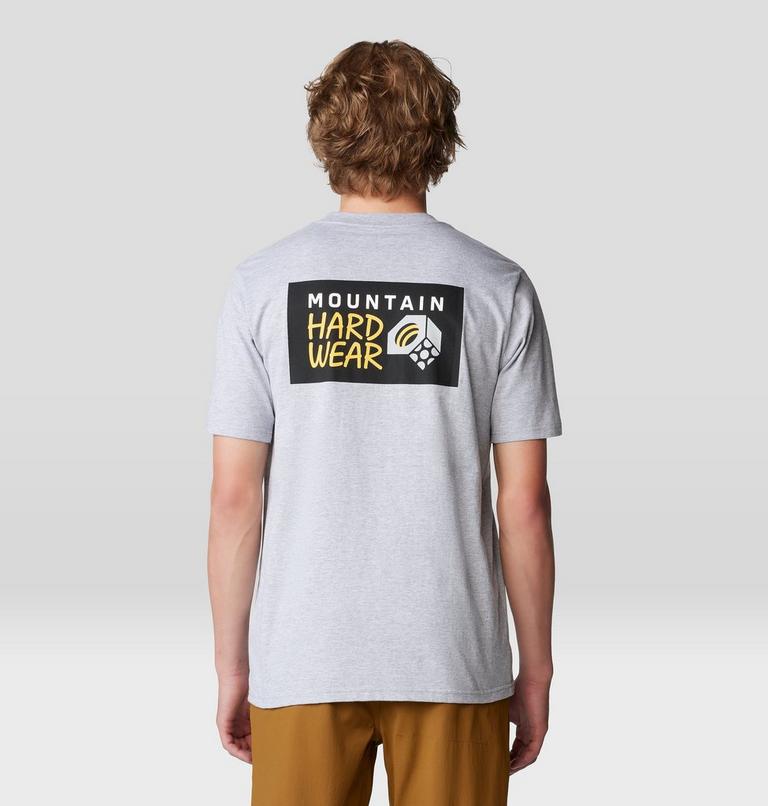 Men's MHW Box Logo Short Sleeve, Color: Hardwear Grey Heather, image 2