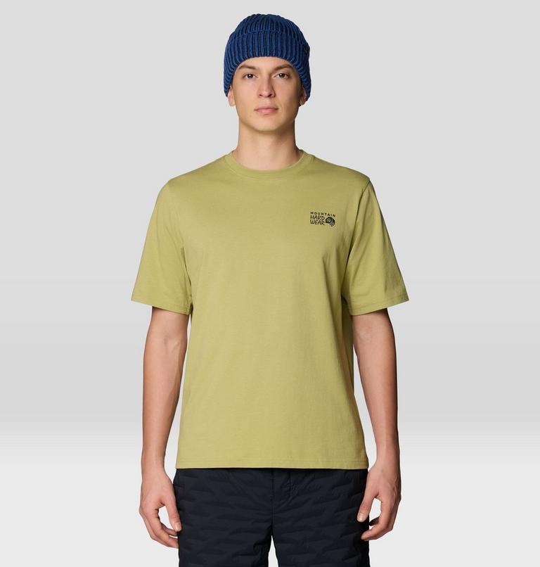 Men's MHW Box Logo Short Sleeve Shirt, Color: Forest Moss, image 1