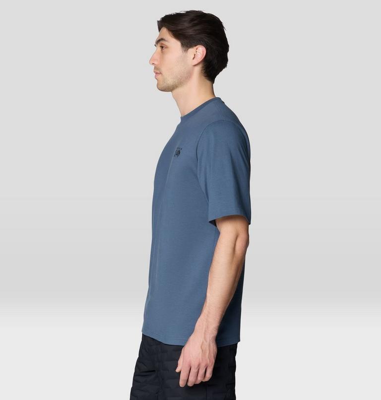 Men's MHW Box Logo Short Sleeve Shirt, Color: Astral Blue, image 3