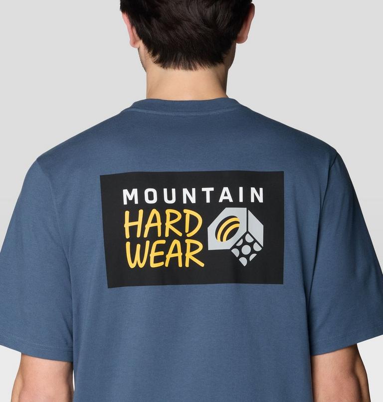 Men's MHW Box Logo Short Sleeve Shirt, Color: Astral Blue, image 5