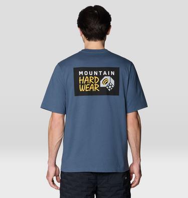Men's MHW Box Logo Short Sleeve Shirt, Color: Astral Blue, image 8