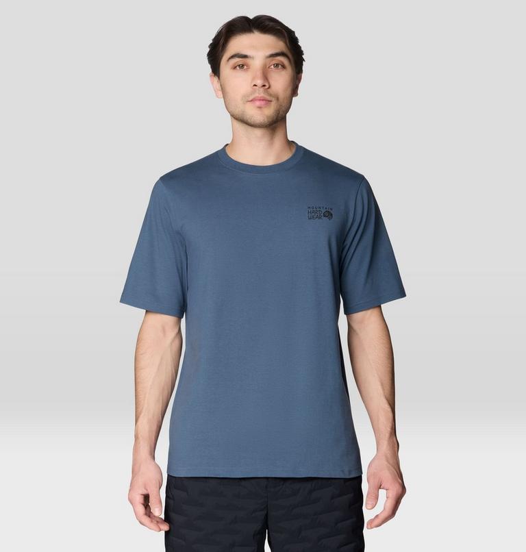Men's MHW Box Logo Short Sleeve Shirt, Color: Astral Blue, image 1