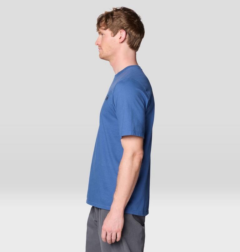 Men's MHW Box Logo Short Sleeve, Color: Better Blue, image 3