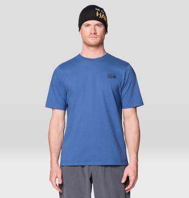 Men's MHW Box Logo Short Sleeve, Color: Better Blue, image 3