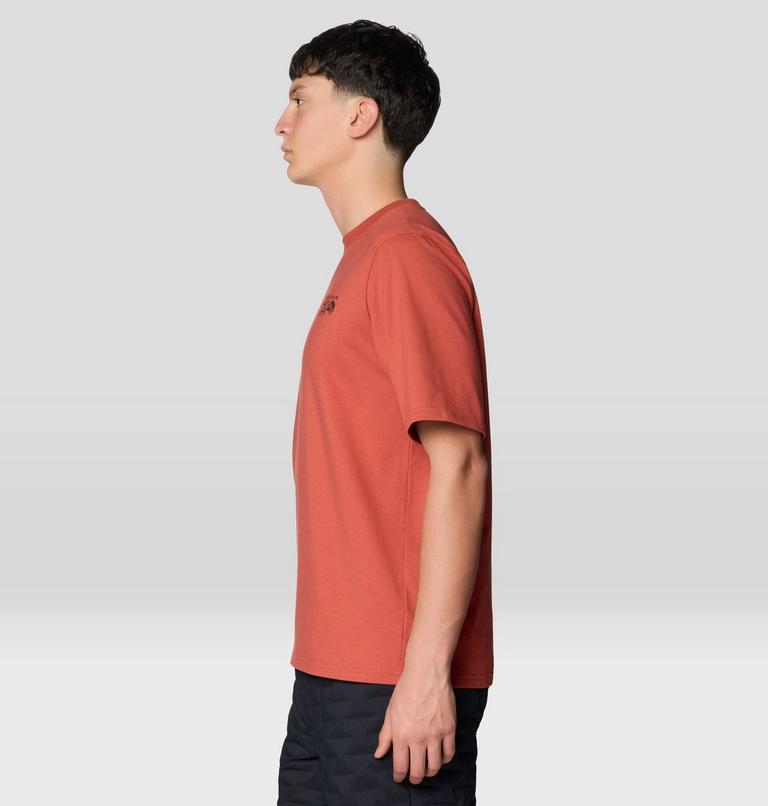 Men's MHW Box Logo Short Sleeve Shirt, Color: Mars Red, image 3