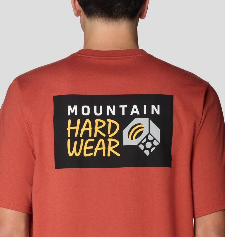 Men's MHW Box Logo Short Sleeve Shirt, Color: Mars Red, image 5