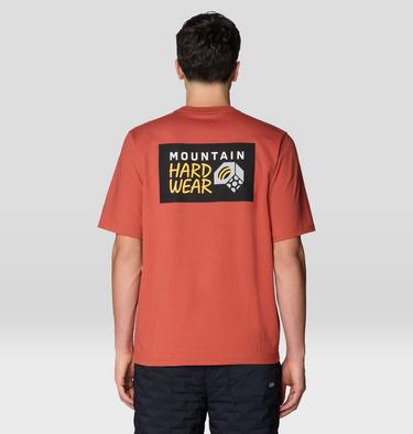 Men's MHW Box Logo Short Sleeve Shirt, Color: Mars Red, image 4