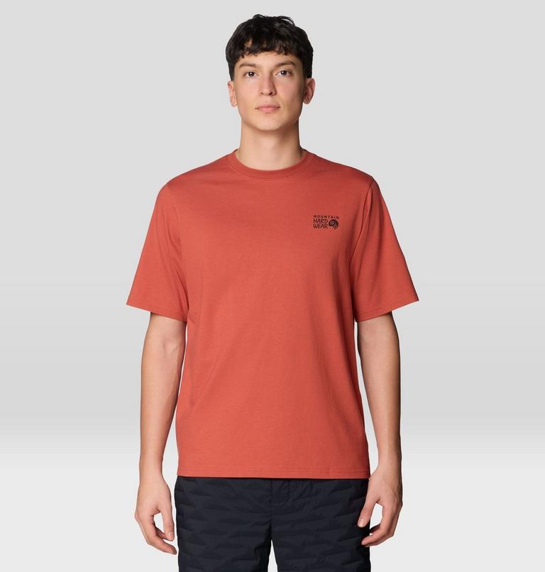 Men's MHW Box Logo Short Sleeve Shirt, Color: Mars Red, image 1