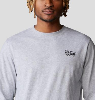 Men's MHW Box Logo Long Sleeve, Color: Hardwear Grey Heather, image 12