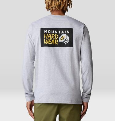 Men's MHW Box Logo Long Sleeve, Color: Hardwear Grey Heather, image 10