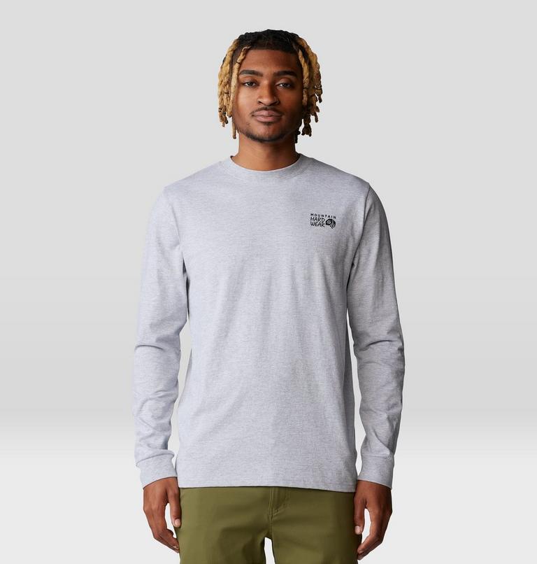 Men's MHW Box Logo Long Sleeve, Color: Hardwear Grey Heather, image 1