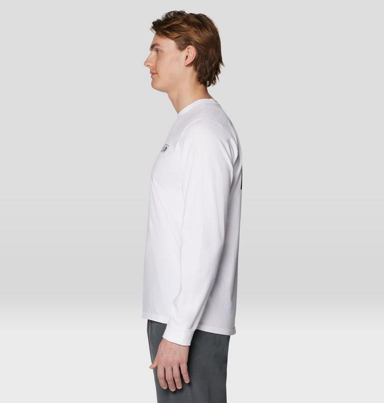 Men's MHW Box Logo Long Sleeve, Color: White, image 3