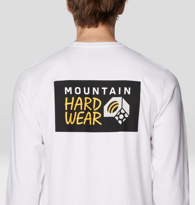 Men's MHW Box Logo Long Sleeve, Color: White, image 5