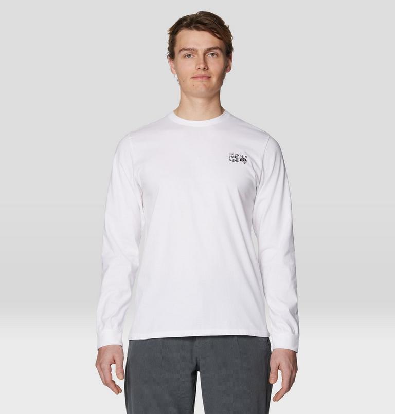 Men's MHW Box Logo Long Sleeve, Color: White, image 1