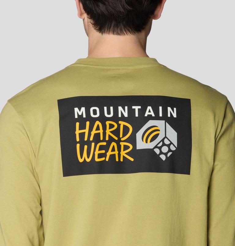 Men's MHW Box Logo Long Sleeve Shirt, Color: Forest Moss, image 5