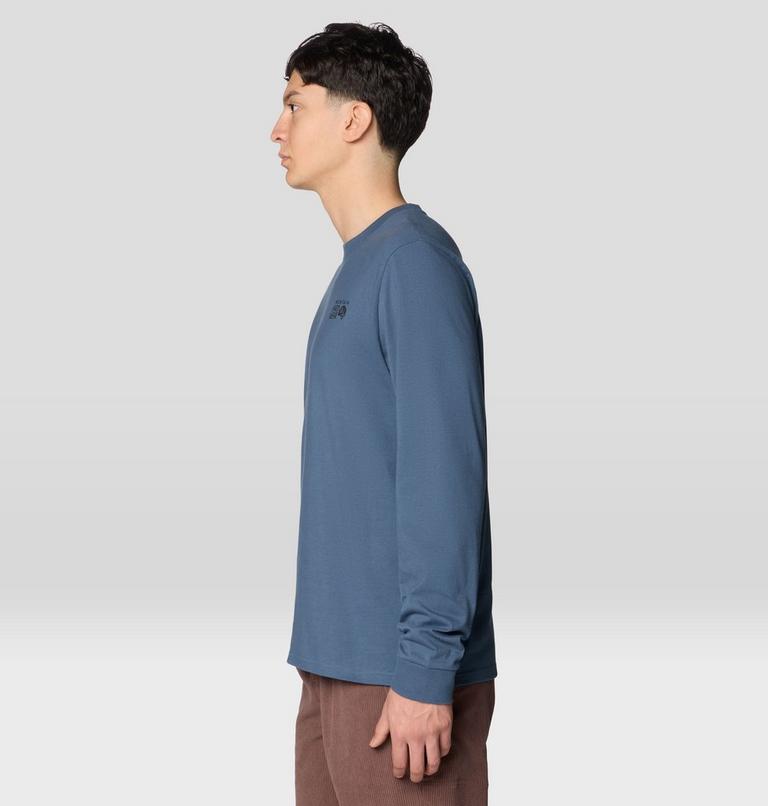 Men's MHW Box Logo Long Sleeve Shirt, Color: Astral Blue, image 3