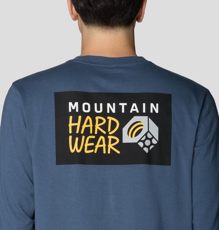 Men's MHW Box Logo Long Sleeve Shirt, Color: Astral Blue, image 5