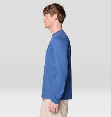 Men's MHW Box Logo Long Sleeve, Color: Better Blue, image 3