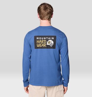 Men's MHW Box Logo Long Sleeve, Color: Better Blue, image 2