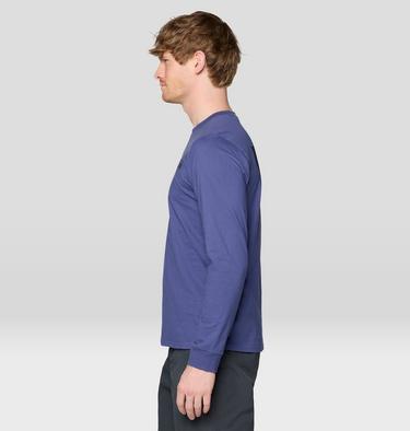 Men's MHW Box Logo Long Sleeve, Color: Lapis Dusk, image 3