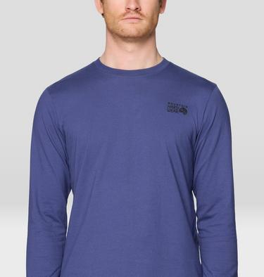 Men's MHW Box Logo Long Sleeve, Color: Lapis Dusk, image 4