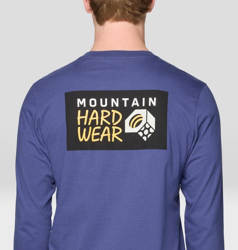 Men's MHW Box Logo Long Sleeve, Color: Lapis Dusk, image 5