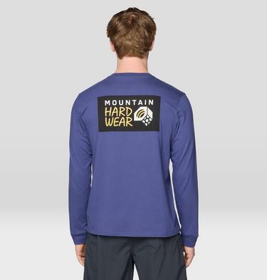 Men's MHW Box Logo Long Sleeve, Color: Lapis Dusk, image 2