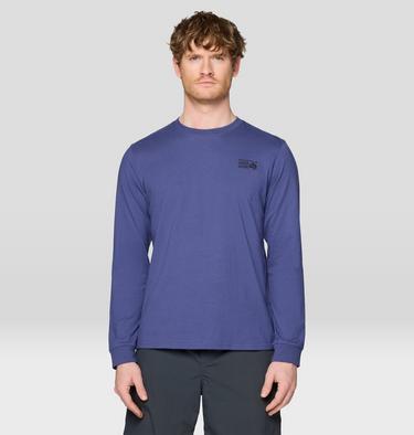 Men's MHW Box Logo Long Sleeve, Color: Lapis Dusk, image 1