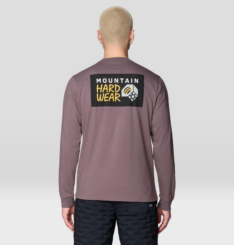 Men's MHW Box Logo Long Sleeve Shirt, Color: Purple Sage, image 2