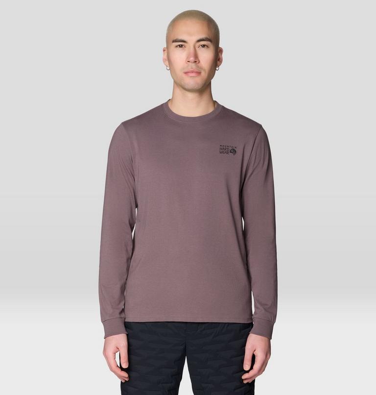 Men's MHW Box Logo Long Sleeve Shirt, Color: Purple Sage, image 1