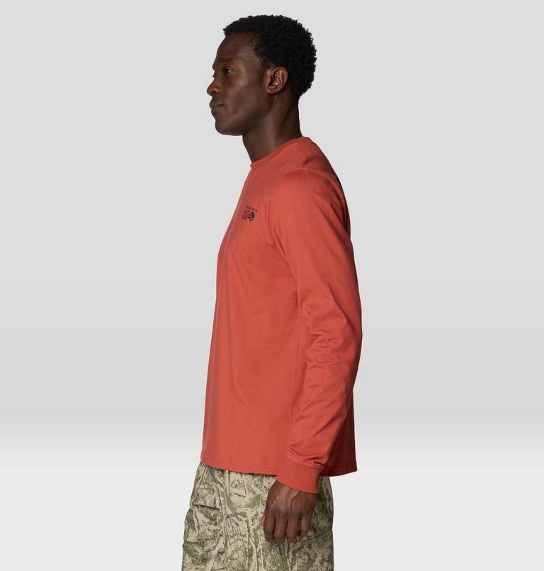 Men's MHW Box Logo Long Sleeve Shirt, Color: Mars Red, image 3