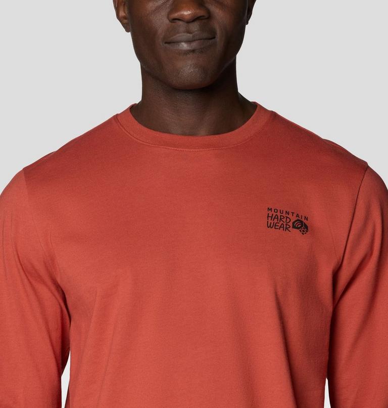Men's MHW Box Logo Long Sleeve Shirt, Color: Mars Red, image 4