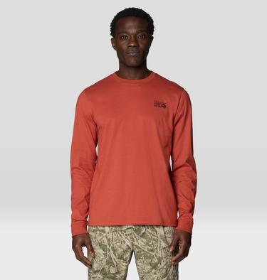 Men's MHW Box Logo Long Sleeve Shirt, Color: Mars Red, image 9