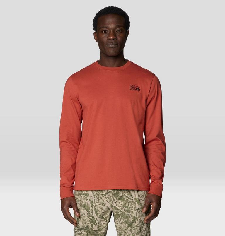 Men's MHW Box Logo Long Sleeve Shirt, Color: Mars Red, image 1