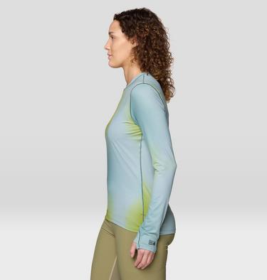 Women's Butter Up Long Sleeve, Color: Blue Sage Multi Ombre Print, image 3