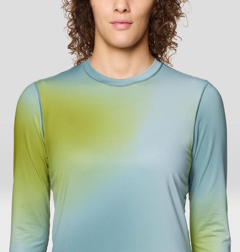 Women's Butter Up Long Sleeve, Color: Blue Sage Multi Ombre Print, image 4