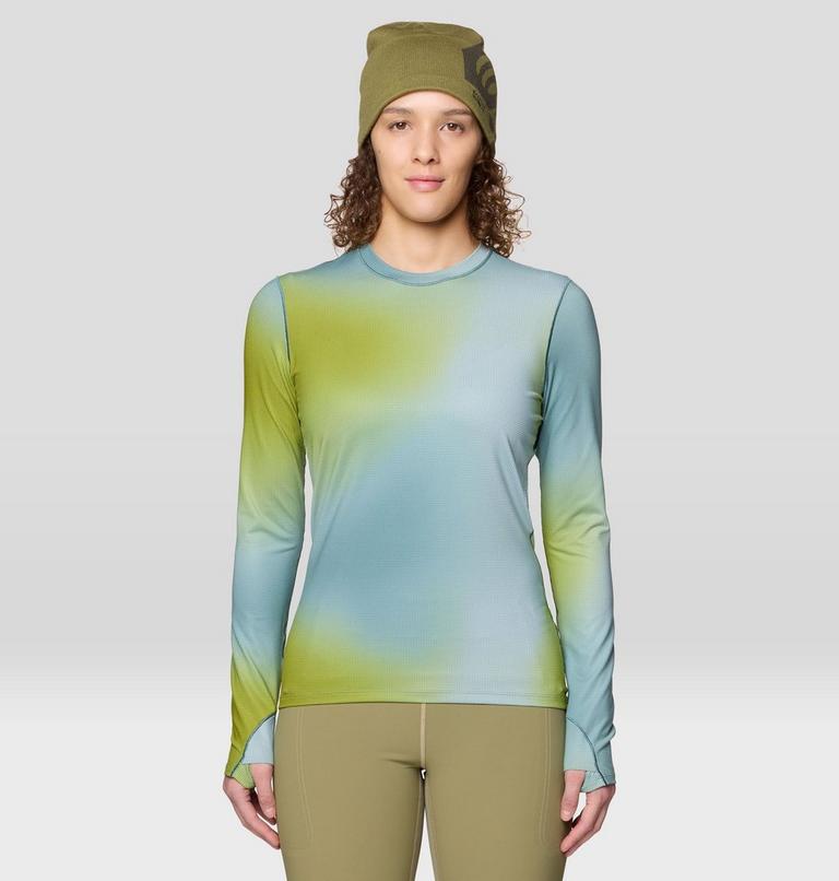 Women's Butter Up Long Sleeve, Color: Blue Sage Multi Ombre Print, image 1