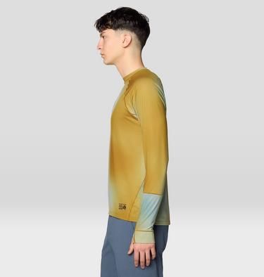 Men's Butter Up Long Sleeve, Color: Olive Gold Multi Ombre Print, image 15