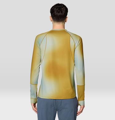Men's Butter Up Long Sleeve, Color: Olive Gold Multi Ombre Print, image 8