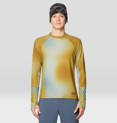 Men's Butter Up Long Sleeve, Color: Olive Gold Multi Ombre Print, image 7