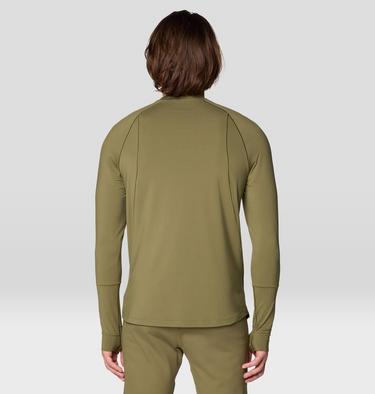 Men's Butter Up Long Sleeve, Color: Combat Green, image 6