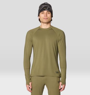 Men's Butter Up Long Sleeve, Color: Combat Green, image 5