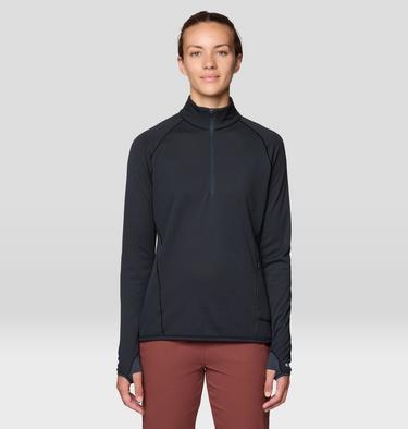 Women's AirMesh Half Zip, Color: Dark Storm, image 5