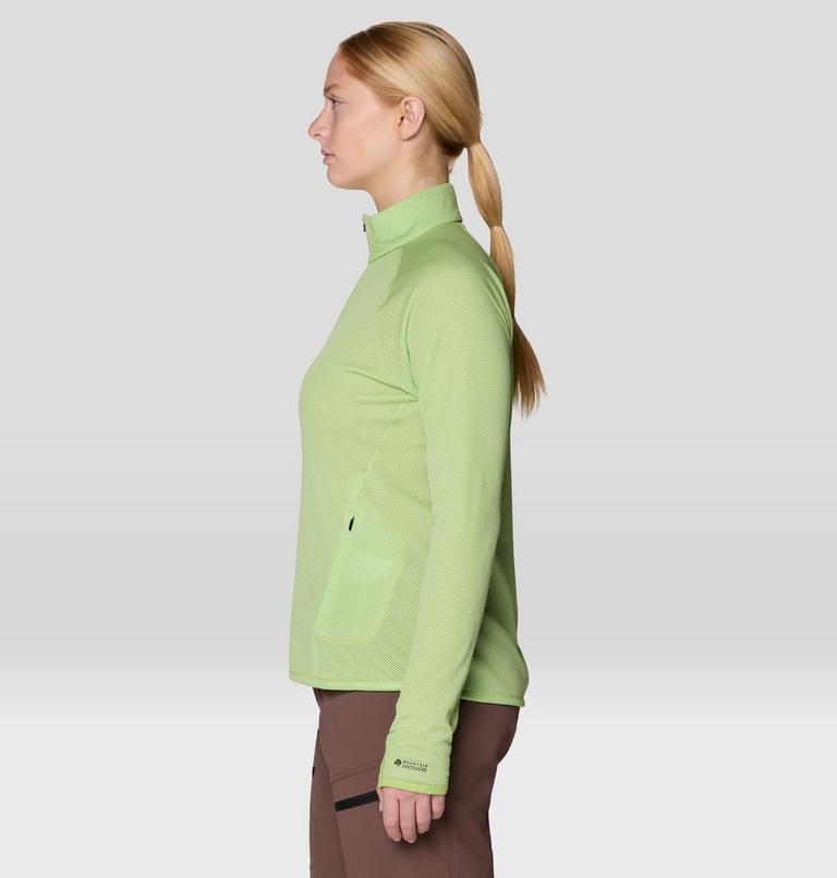 Women's AirMesh Half Zip, Color: Bright Lichen, image 4