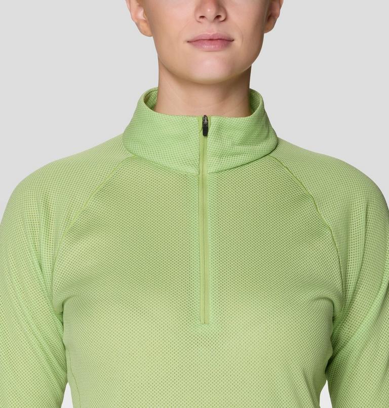 Women's AirMesh Half Zip, Color: Bright Lichen, image 5