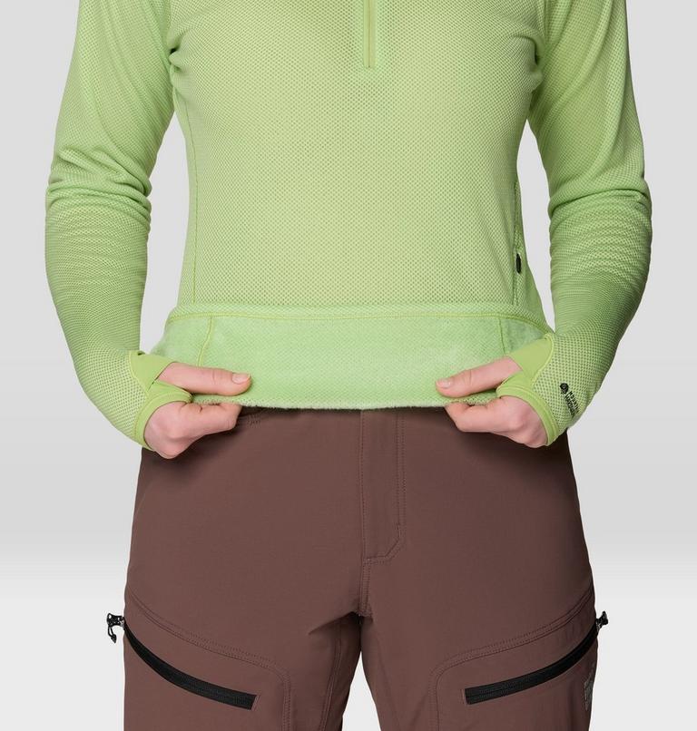 Women's AirMesh Half Zip, Color: Bright Lichen, image 7