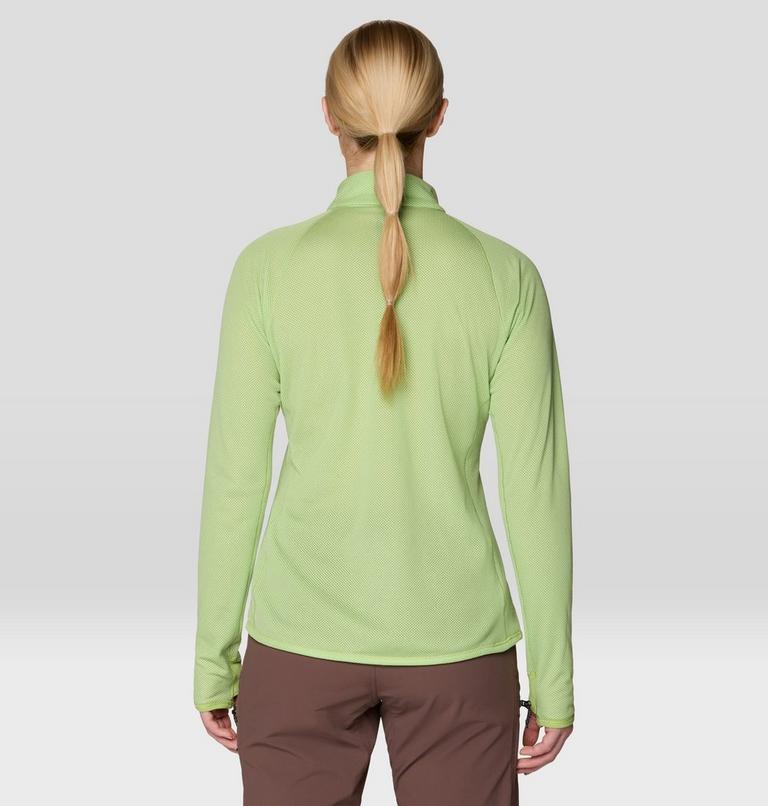 Women's AirMesh Half Zip, Color: Bright Lichen, image 3