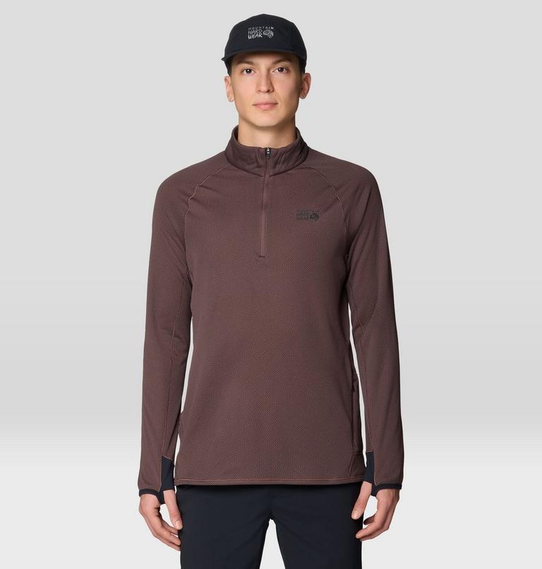 Men's AirMesh Half Zip, Color: Carob, image 1