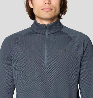 Men's AirMesh Half Zip, Color: Moon Blue, image 12